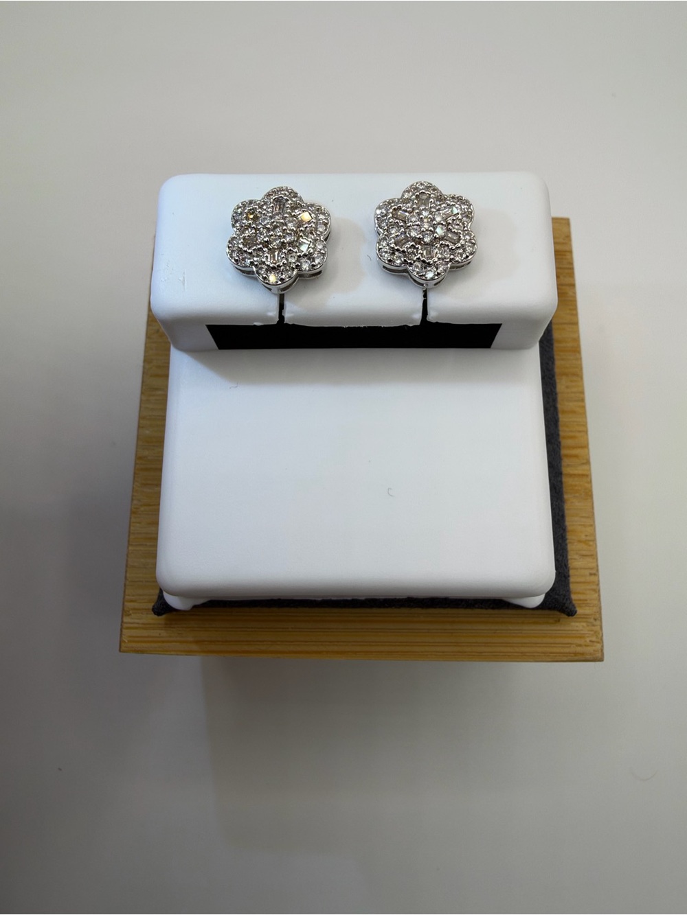 VVS Moissanite Flower Stud Earrings – 0.46 CTW ✨